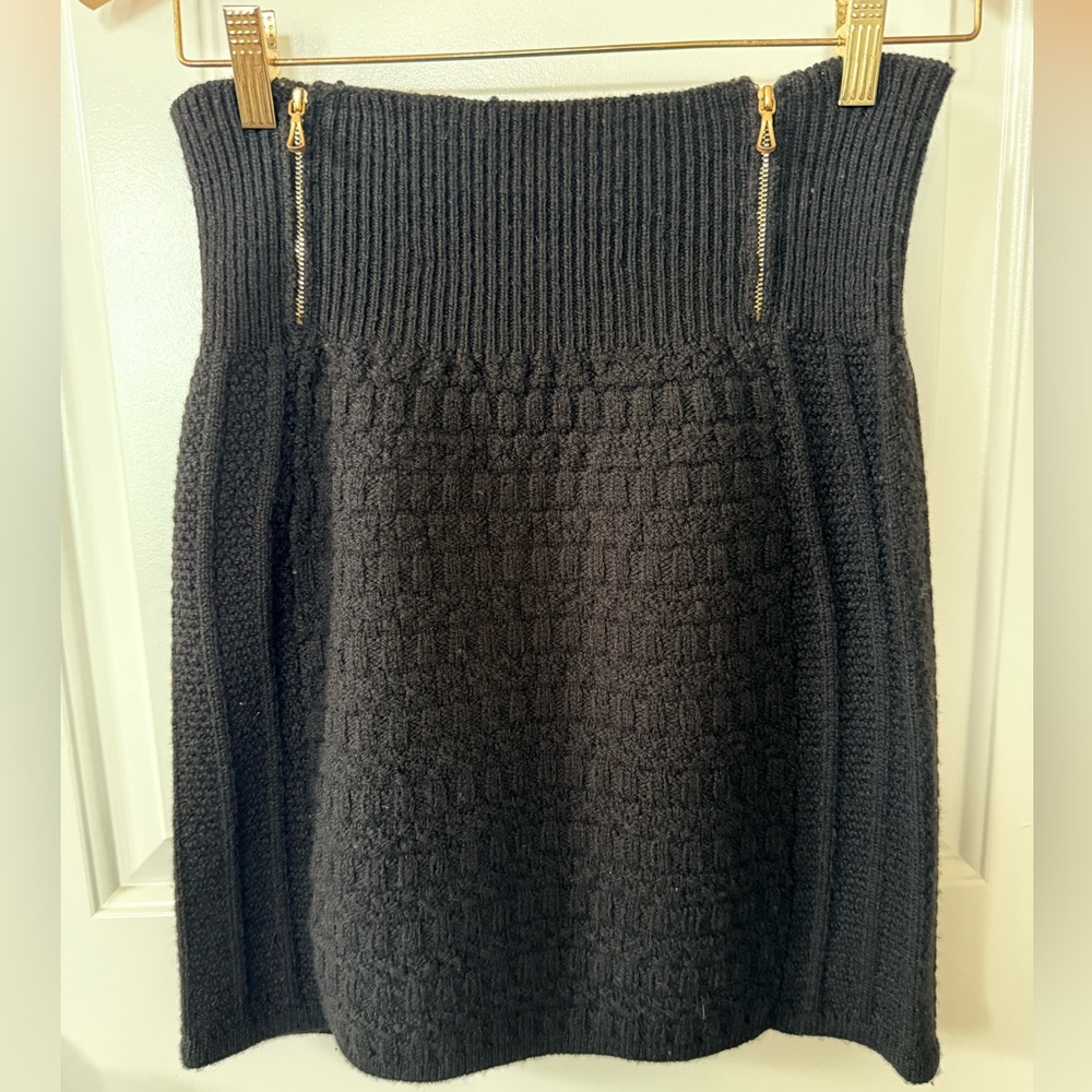 Leifsdottir Black Knit Sweater Mini Skirt sz S